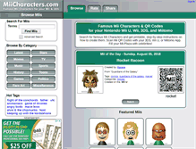 Tablet Screenshot of miicharacters.com
